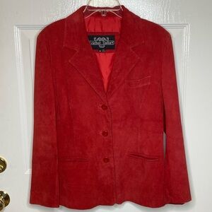 Leather Gallery Red Women's Blazer